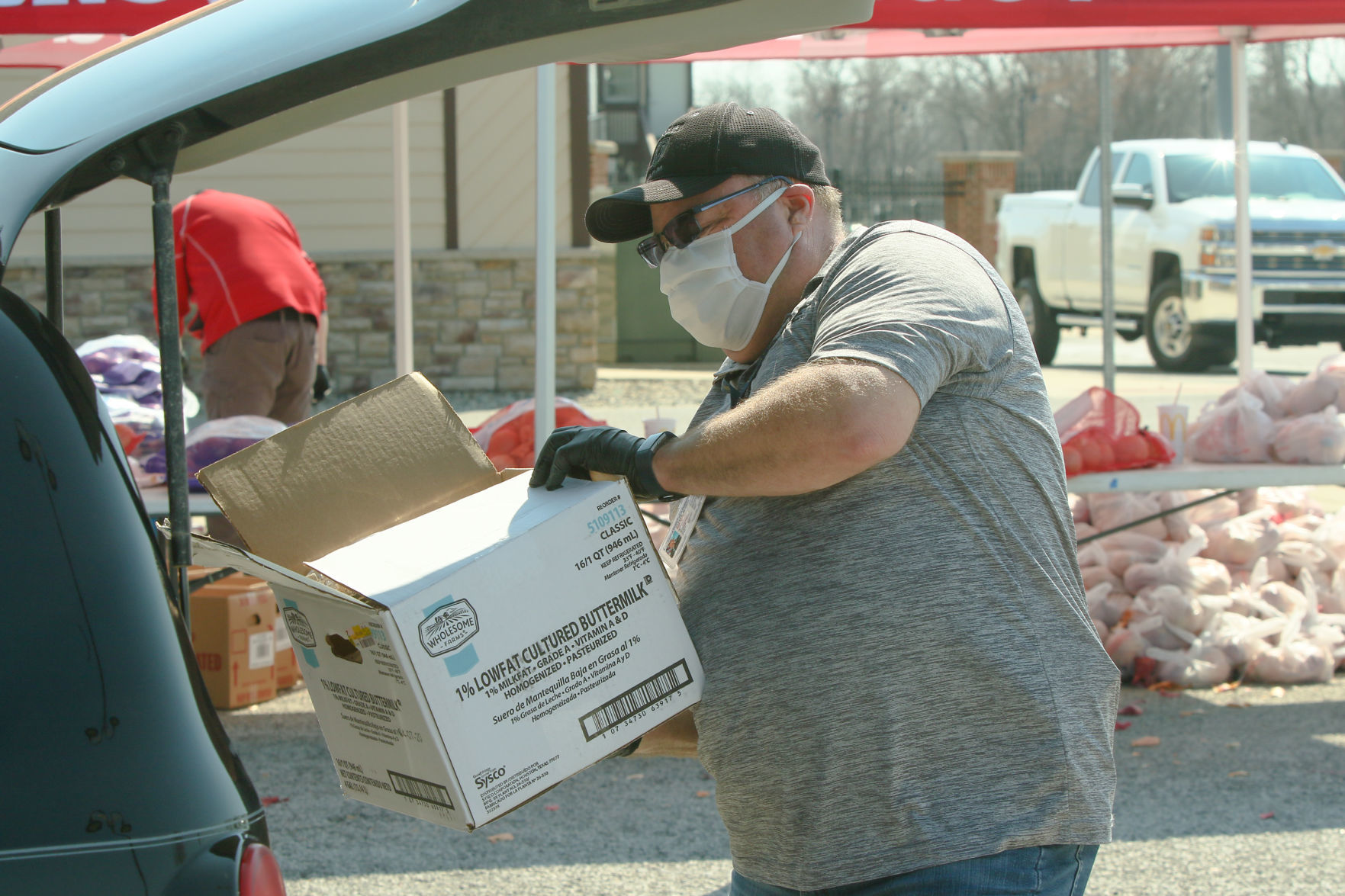 The City of Crown Point is partners with Sysco Chicago to offer a free drive-thru pantry